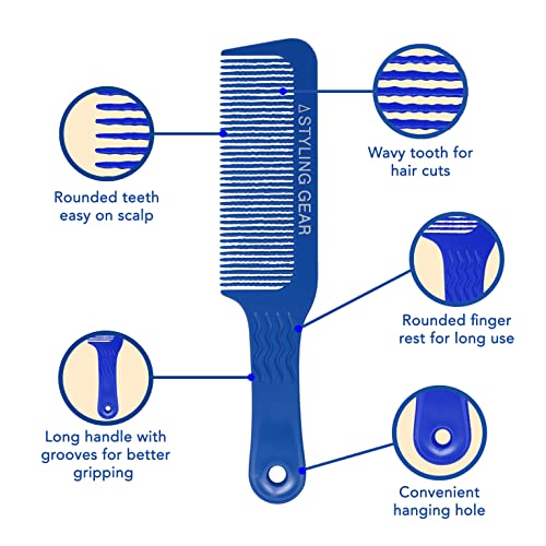 Peines para cabello Styling Gear 9.5 in azules 2 pzas miniatura 6