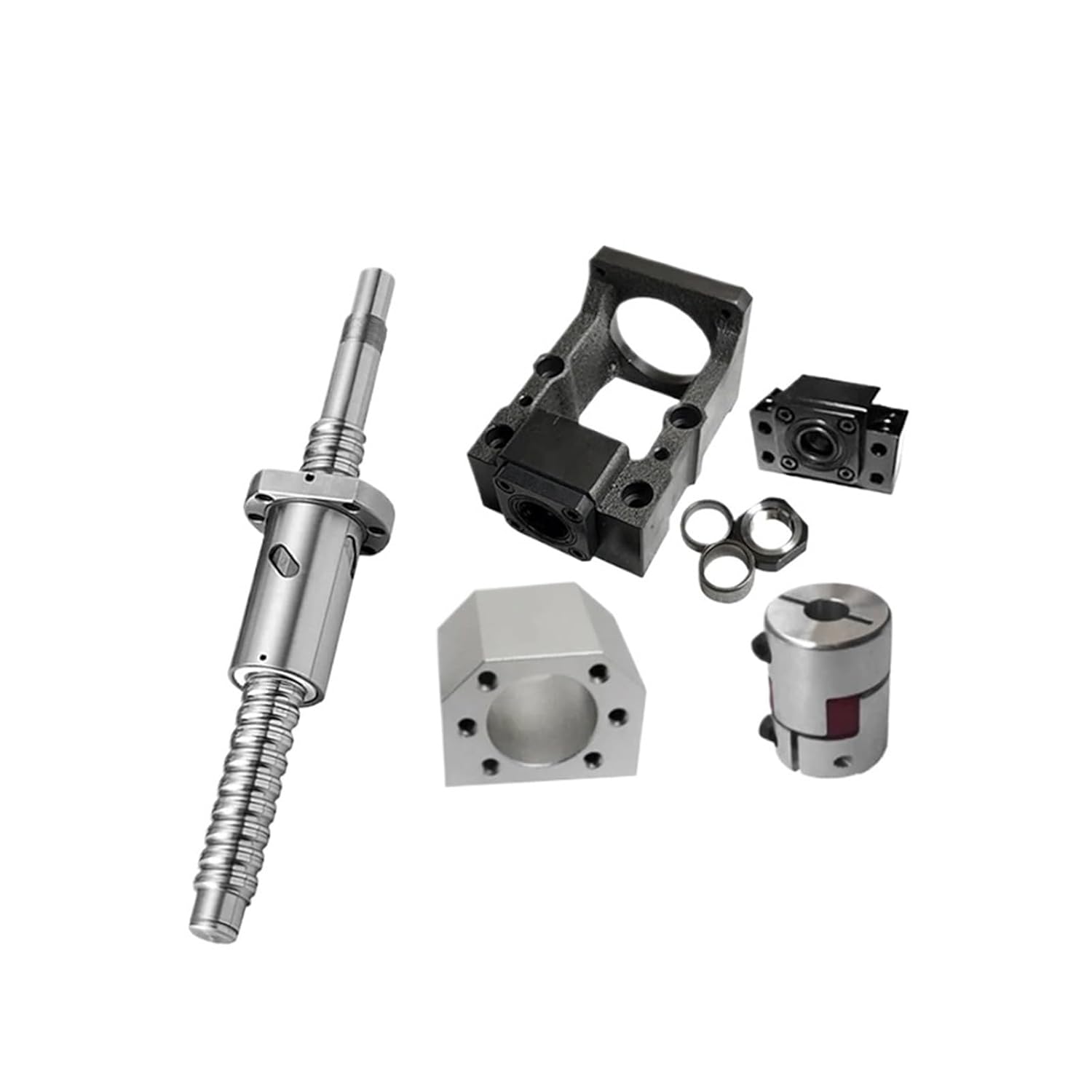 Linear Motion CNC Ball Screw SFU2504 Ball Screw L=150mm-1000mm+HM20-110 Cast Iron Nema42 C7+DSG25H+Plum Coupling XB40*65(750mm)