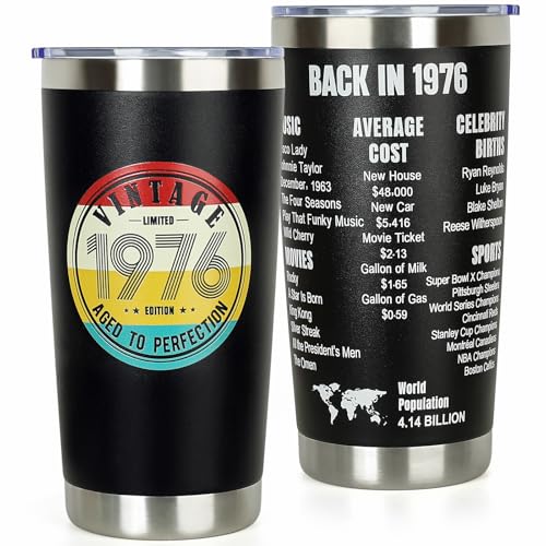 DECZHIYU 50th Birthday Gifts for Women Men - 1976 50th Birthday Decorations Gifts Ideas for Her Him...