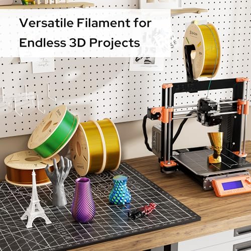 Image of 2026 New PLA Filament, SEMDON Multicolor Coextrusion 3D Printer Filament, Dimensional Accuracy + /- 0.02mm (Black-Purple-Gold)