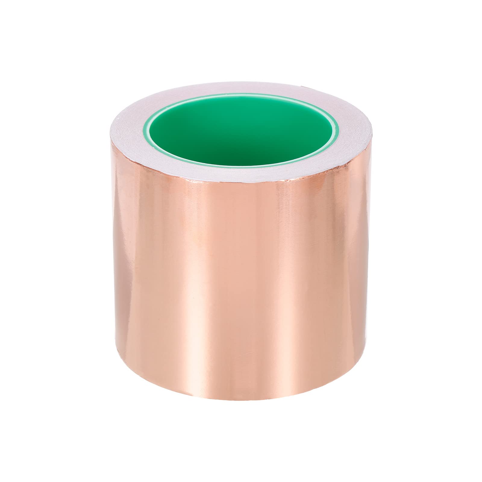 PATIKIL Rame Lamina Nastro 3.94" x 66 Piedi 0.05mm Spessore Doppio Lato Conduttivo Adesivo EMI Schermatura per Elettronica, Circuiti, Messa a terra