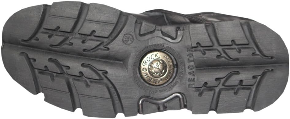 New Rock Newrock M.391 S.18 Black Metallic Reactor Punk Goth Biker Unisex Black Boots