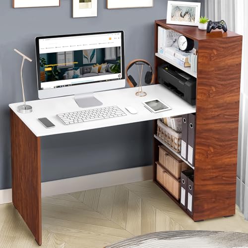 ABOUT SPACE Study Table with 4 Tier Book Shelf - Computer Table w...