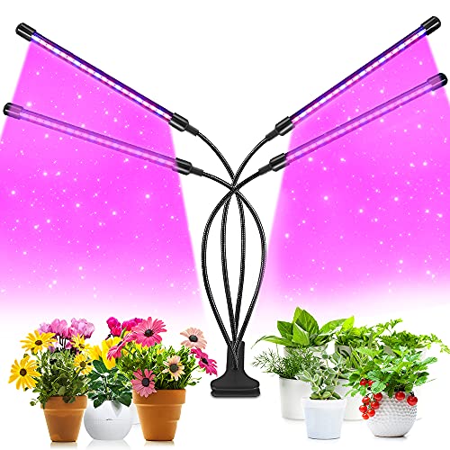 Grow Light, Upgraded Grow Lights for Indoor Plants Full Spectrum with & Red Blue, Led Grow Lights with 3/9/12H Timer, 3 Lighting Modes, 9 Level Brightness for Indoor Plants Succulent Veg Flower
