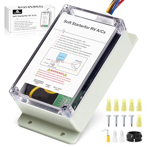 AUIVERED Soft Start for RV Air Conditioner - Soft Starter for RV, Van, Camper, Trailer Air Conditioner - Easy Start an A/C & Appliances on RV Power with a Small Generator