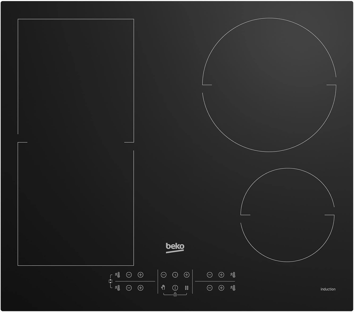 Beko HII 64200 FMT Piano Cottura a induzione, Nero, Estandar Beko HII 64200 FMT Piano Cottura a induzione, Nero, Estandar