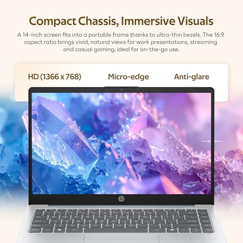 Image of HP 14 inch HD Business & Student Laptop, with Office 365 & Copilot AI, AMD Athlon 7120, 4GB RAM, 1.12TB Storage (128GB UFS + 1TB Docking Station Set), Radeon Graphics, Wi-Fi 6, Windows 11, Moonlight Blue