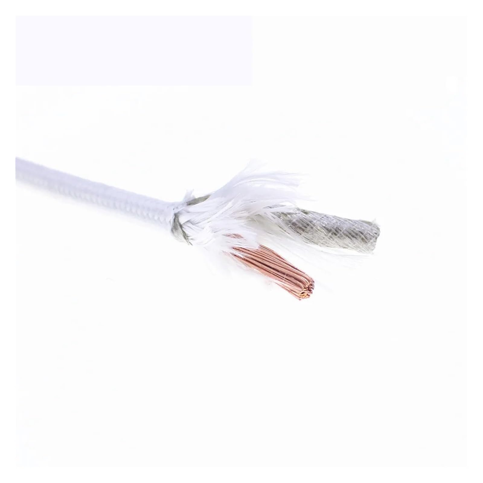 Cable eléctrico resistente a altas temperaturas, Paquete múltiple blanco AWG del alambre de calefacción trenzado silicón la mica nicromo 500C 10m(13 AWG 2.5mm)
