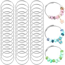 Ptwola 45 Pcs Snake Charm Bracelet Set Stainless Steel Expandable Bangle Bracelets Adjustable Silver Snake Bracelet Chain for Women DIY Jewelry Making Supplies Christmas Birthday Gifts Gold+Silver