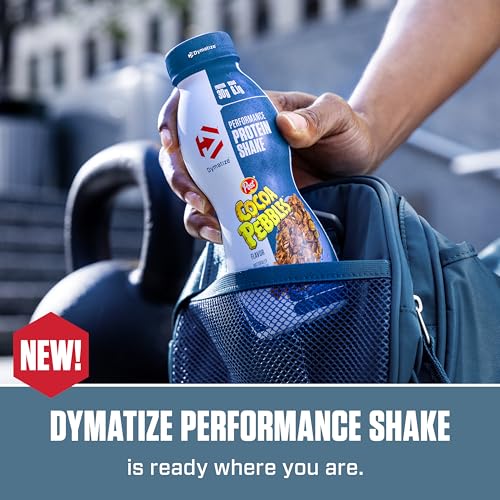 Image of Dymatize Performance Protein Shake, Cocoa Pebbles, 30g Protein, 6.1g BCAA for Muscle Recovery, No Sugar, Low Fat, 24 Vitamins & Minerals, Gluten-Free, Ready to Drink, Snack,11.5fl oz,(Pack of 24)