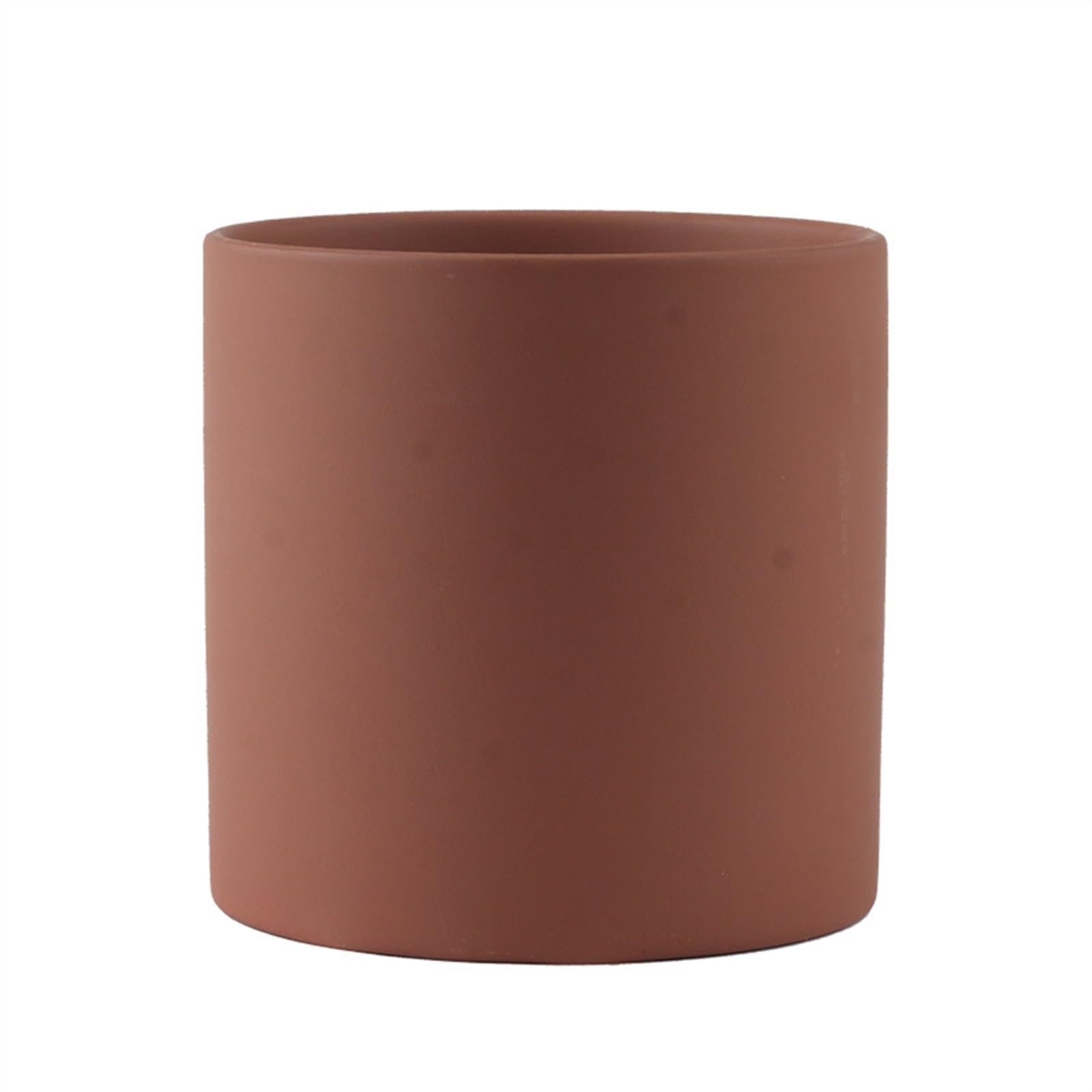 XPSHP25112 indoor plant pot Plant PotsSimple Colorful CeramicFlower Pots Succulent Garden DecorationPlanters Solid Color Home DecorDecorative For balcony decoration(Bruin,18x18x18cm)