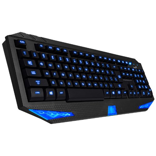AGPtek Cool Blue LED Illuminated Ergonomic Backlit Gaming...