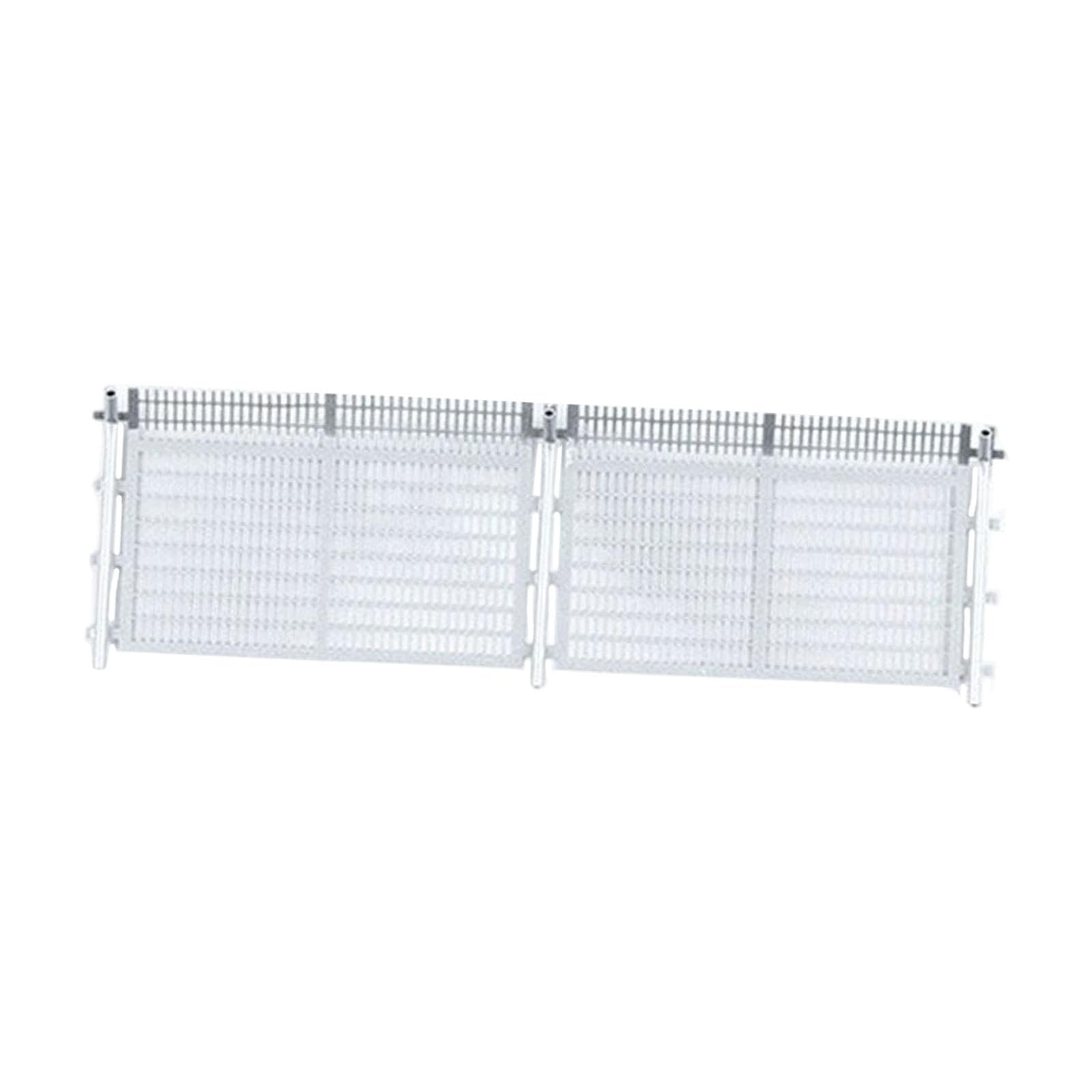 1/64 Scale Miniature Fence Model for Miniature Landscape Fairy Garden Silver 2 grids-image-31