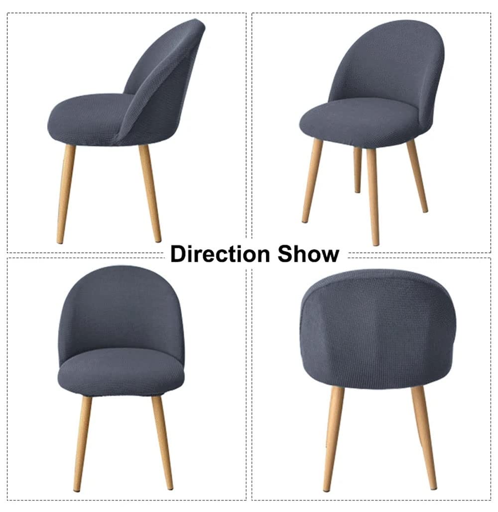 Coprisedie In Velluto Elasticizzato - Set Da 4 Pezzi, Con Braccioli | Bianco, Per Sala Pranzo, Ufficio, Cucina - Foto 6