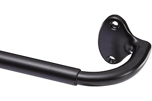Amazon Basics Room Darkening Blackout Curtain Rod 28" to 48", Black