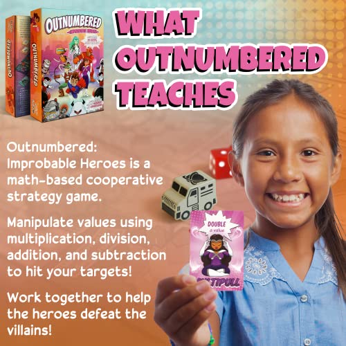 Outnumbered: Improbable Heroes Board Game - A Mensa Recommended Cooperative Superhero Math Game | Fun & Educational Game For Kids, Adults, And Families | Stem Game To Learn Multiplication & Division #TOP4