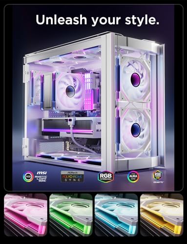 Image of AsiaHorse Amici 140mm ARGB PC Case Fan, HDB Bearing Fan with ARGB Lighting, Fan Speeds Up to 2000 RPM, Compatible with Motherboard Aura SYNC (Enhances PC Case Aesthetics)