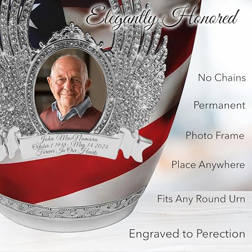 Image of American Flag Cremation Urns for Human Ashes Adult Man & Urns for Ashes