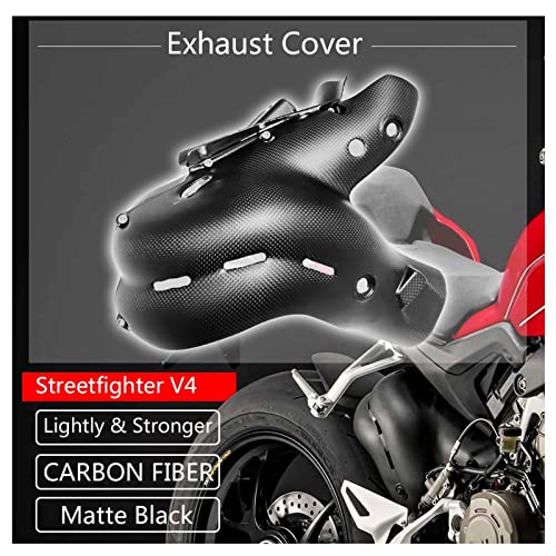 Fibra de carbono real para Ducati Panigale V4 protector térmico escape 3