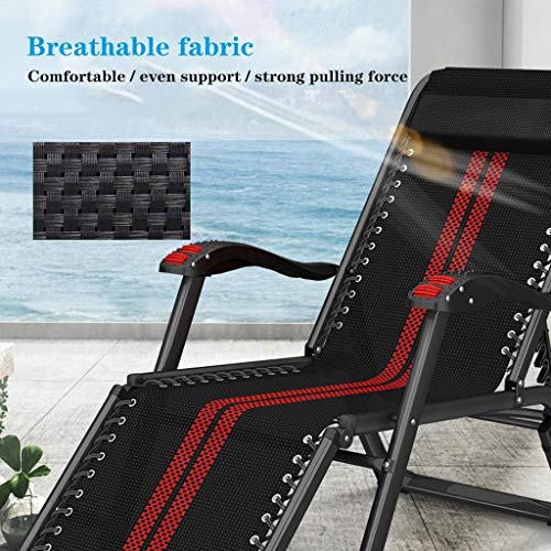 Zero Gravity Lounge Chair, Heavy Duty Chaise Lounge Chair Outdoor Zero Folding, Foldable Tanning Reclining Chairs Recliner Heavy Duty For Patio Pool Deck Balcony Beach Lawn Furniture, Red Lounge Chair #TOP5