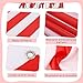 Preboun 20 Pcs Carnival Awning Decorations Tent Circus Hanging Decorations Carnival Banner Concession Stand Sign Canopy Awning for Pirate Summer Party, 9.84''x78.74'' (Red and White)