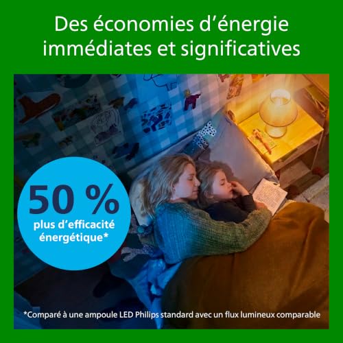 Ampoule LED A60 E27 485lm= chaud Philips ⌀6 cm dépoli - vue 3