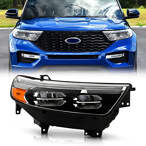 ACANII - For 2020-2021 Ford Explorer XLT/Limited Factory Style Full LED Headlight Headlamp Passenger Side (LB5Z13008BB)