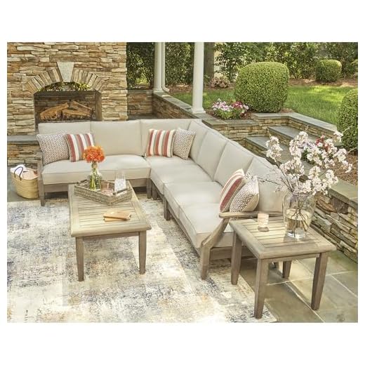 Elegant Outdoor Sectional with Cushions
