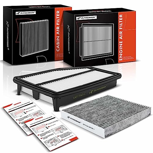 A-Premium 2-PC Engine & Cabin Air Filter with Activated Carbon Compatible with Honda CR-V CRV 2015-2016 2.4L