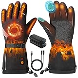 VIWKO Guanti Riscaldabili Donna Uomo, Guanti Riscaldati Ricaricabili con 7.4V 6000MAh Batteria, GuantiRiscaldanti Moto USB Invernali Impermeabile Touchscreen per Sci, Caccia, Escursionismo