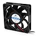 Ruilogod 60mm x 60mm DC 12V Wentylator czarny dla Chipset CPU Cooler Radiator