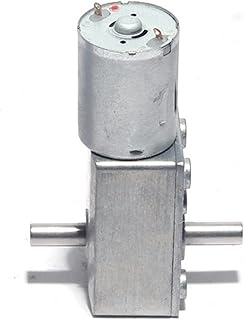 ELLANA Turbine Speed Low RPM 6v Dc Motor, JGY370 Dc Mini Wiper 6v Gear Spindle Motor, Dual axis Self-Locking Worm Gear Motor Worm controllable (Color : Double Output Shaft, Size : 160rpm)