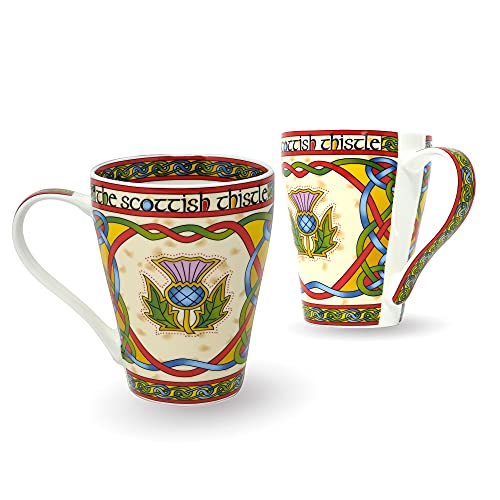 Royal Tara Ceramic Set of 2 Scottish Mugs Thistle Scotland Symbol Tea Gift Set Housewarming Present