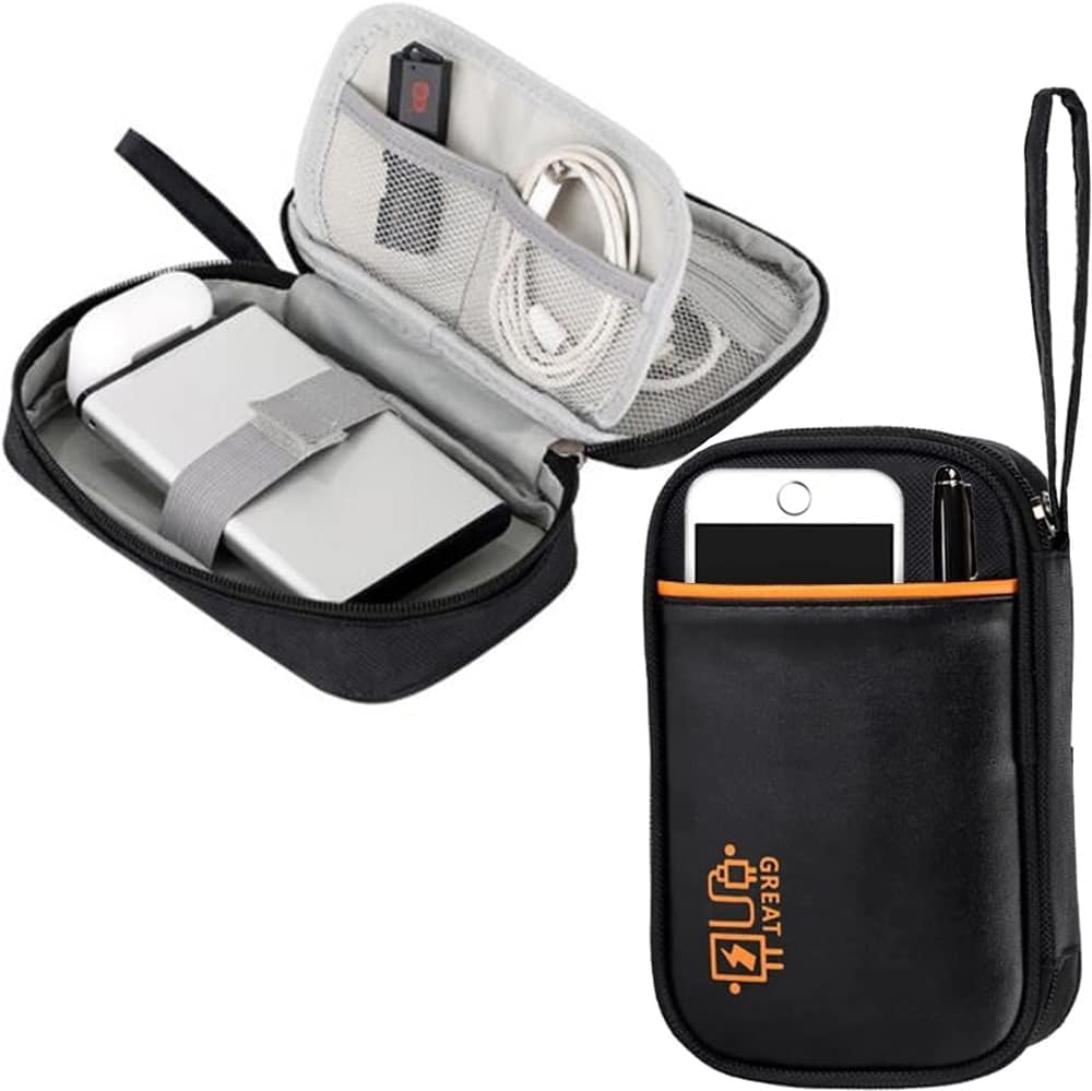 STARFLYER Electronics Accessories Organizer Bag, Travel Cable Organiser Bag, Universal Carry Travel Gadget Bag for USB Cable Drive, SD Card, Charger Hard Disk- (Bag Small)-image-22