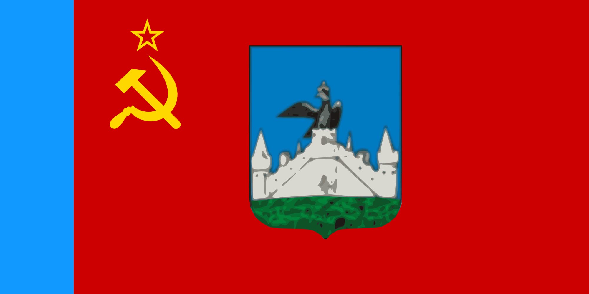 Drapeau Oryol paysage 1.35m² | Grand pavillon extérieur pour collectivité et mât