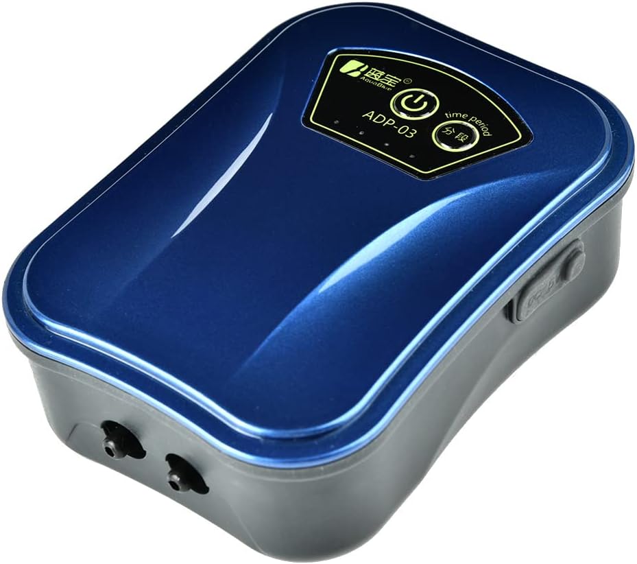 Rechargeable Aquarium Air Pump, Quiet Air Aerator Pump Portable Ac Dc Oxygen Pump Fish Oxygen Compressor