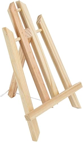 Caballete de madera, caballete de madera de haya de escritorio para uso general, plegable, triangular, pintura, dibujo, soporte publicitario,