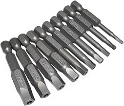 Treki 10PCS Embouts Magnétiques Pentagonaux Embouts de Tournevis Magnétiques à Tête Pentagonale de 1/4 Poignée Hexagonale S2 Jeu de Mèches à Clé Magnétique pour Perceuses de Ttournevis H2.15-H7.55