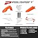 Polisport Motocross (MX) Replica Plastic Kit for KTM XC/XC-F (2019-22) Dirt Bike – OEM Quality, Durable, Flexible & Perfect Fit – Orange/White/Black