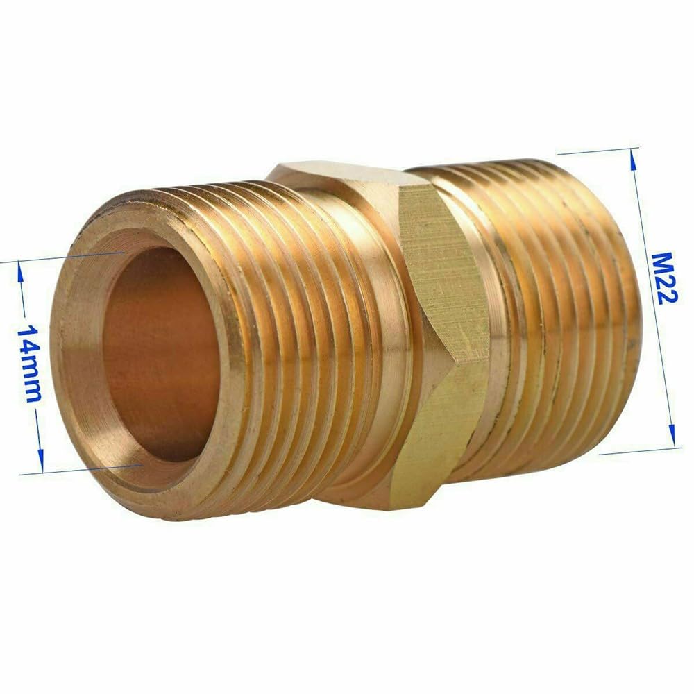 Manguera para lavadora de alta presión, 5/16 pulgadas, 5800 PSI con conector M22, doble cara, flexible de poliéster trenzado, manguera de lavado para limpiador a presión de gas, 5 m