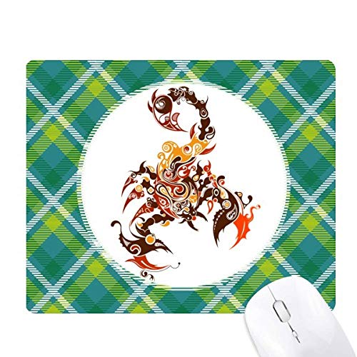 Tapis de souris scorpion vert au style pixel art animalier pour bureau