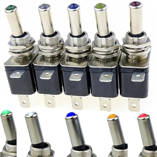 Interruptor led 12v con luz azul alta visibilidad 20a 3