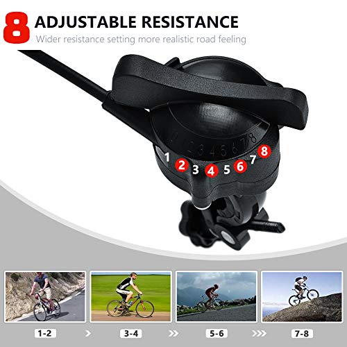 Bike Trainer Stand For 26"-28" Mountain & 700C Road Bikes, Indoor Stationary Bicycle Exercise W Quiet Noise Reduction/Wider 8 Level Resistance #TOP2