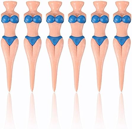 6pc/Set Golf Tees Plastic Sexy Bikini Lady Golf Tees Castle Tee Height Control 78mm Golf Accessories