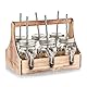 Zeller 19747 Trinkgläser-Set, 7-TLG., Glas/Metall/Holz, ca. 29 x 22,5 x 22,1 cm