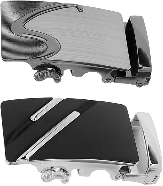 dailymall 2Pc Men Fashion Automatic Ratchet Belt Buckle for Leather Belt Amazon.ca Clothing
