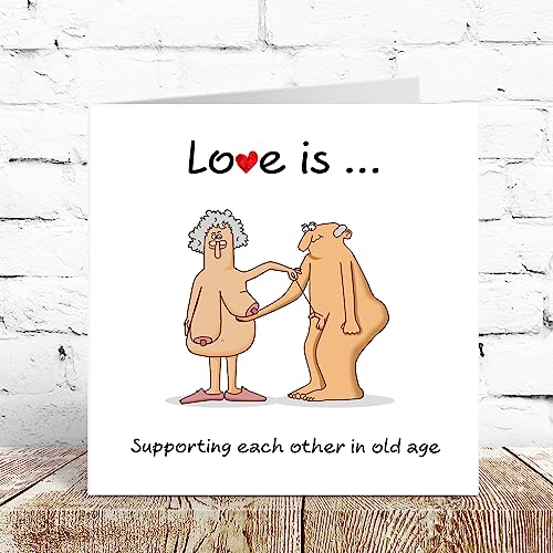 SWIZZOO Funny Birthday Card, Valentines Card, Anniversary Card for Husband or Wife - Adult Humourous Gift Cards for Couples - Supporting Each Other - Romantic Gifts and Love You Presents for Her & Him