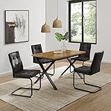 MODERN UND ZEITLOS - Der Tisch überzeugt mit seiner Gradlinigkeit. Diese Formsprache wird bei der Sitzbank fortgesetzt. Die Stühle runden das Bild mit Ihrem zeitlosem Design ab.