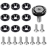 20PCS Bumper Fender Washers, M6 Fender Washer Bolt Kit, Aluminum Bumper Washers with Stainless Steel Bolts, Engine Dress up Kit, Engine Bay Dress up Fasteners for Car Motorcycle