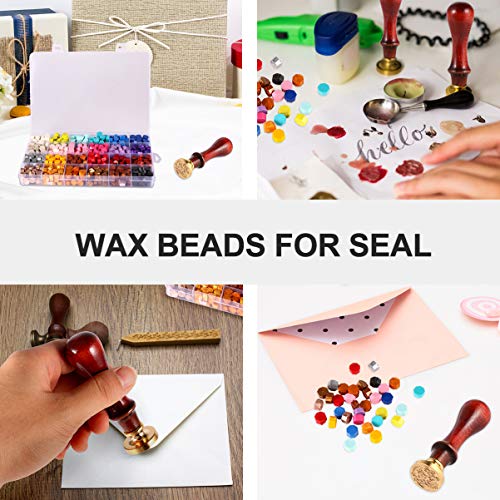 STOBOK 1 Conjunto de Cera de Lacre Carta Selo Kit Contas de Vedação de Cera para Selos de Selo Carta